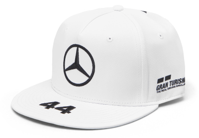 Бейсболка Mercedes F1 Cap Lewis Hamilton, Flat Brim, White, Edition 2019