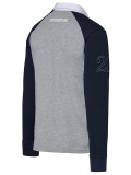 Рубашка-поло с длинным рукавом Porsche Martini Rugby Shirt, Men, Grey/Dark Blue, артикул WAP55400S0K