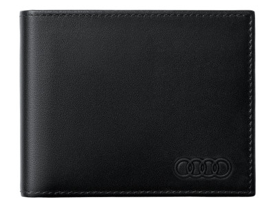 Мужской кожаный мини-кошелек Audi mini Wallet Leather, Mens, black/red