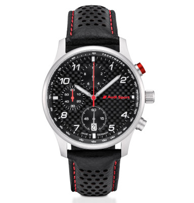Мужские наручные часы хронограф Audi Sport Chronograph Carbon, Mens, black/silver