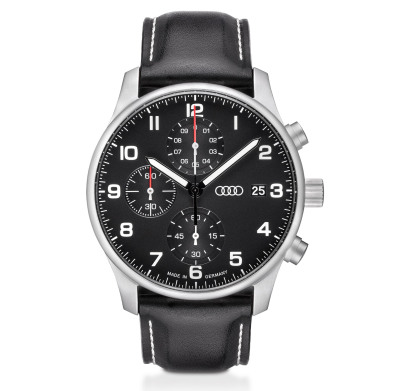 Мужские наручные часы хронограф Audi Chronograph, black/silver