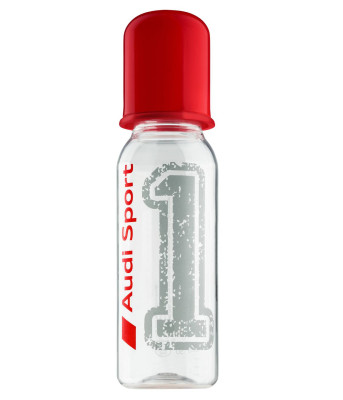 Детская бутылочка с соской Audi Sport Baby Bottle, 250 ml, grey / red