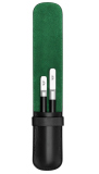Кожаный чехол для ручек MINI Pen Case Leather, Black / British Green, артикул 80242465937