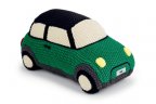 Вязаный автомобиль MINI Car Knitted, Green / Black