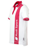 Мужская рубашка-поло Audi Sport Poloshirt, Mens, White/Red, артикул 3131801122
