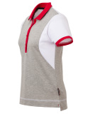Женская рубашка-поло Audi Sport Poloshirt, Womens, white/grey, артикул 3131801901