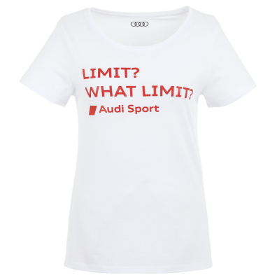 Женская безлимитная футболка Audi Sport T-Shirt, No Limit, Womens, White