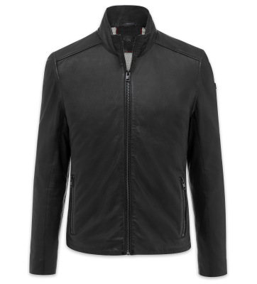 Мужская кожаная куртка Audi Leather Jacket, Mens, Black