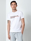 Мужская футболка Porsche Men’s T-shirt, Motorsport, White, артикул WAP80700S0LFMS