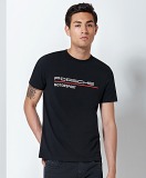 Мужская футболка Porsche Men’s T-shirt, Motorsport, Black, артикул WAP80800S0LFMS