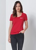 Женская футболка Porsche Women’s T-shirt, Motorsport, Red, артикул WAP8100XS0LFMS