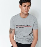 Мужская футболка Porsche Men’s T-shirt, Motorsport, Grey, артикул WAP80900S0LFMS