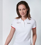 Женское поло Porsche Women’s Polo Shirt, Motorsport, Hugo Boss, White, артикул WAP4310XS0L0MS