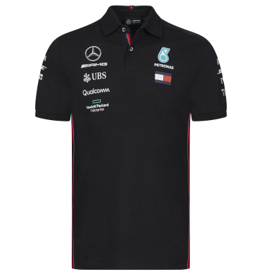 Мужская рубашка-поло Mercedes-AMG, Men's Polo Shirt Driver, Black, MY2019