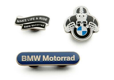Набор из трех металлических значков BMW Motorrad Metal Pin Set