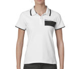 Женская рубашка-поло BMW M Motorsport Polo Shirt, Ladies, Black/White, артикул 80142461076
