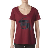 Женская футболка BMW M Graphic T-Shirt, Ladies, Burgundy, артикул 80142463085