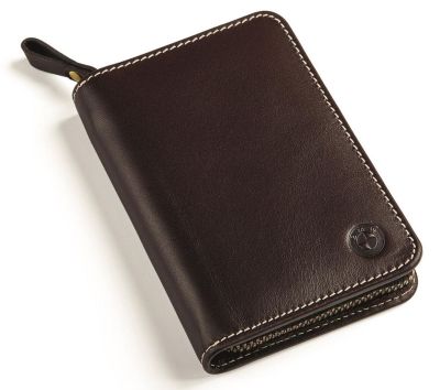 Кожаный кошелек BMW Motorrad Leather Wallet, Dark Brown