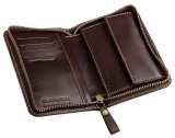 Кожаный кошелек BMW Motorrad Leather Wallet, Dark Brown, артикул 76619898234