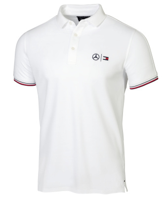 Мужская рубашка-поло Mercedes-Benz Men's Polo Shirt, by Tommy Hilfiger, White