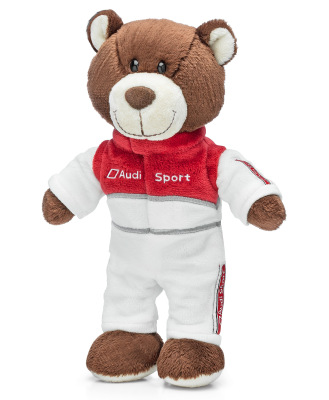 Плюшевый медведь-автогонщик Audi Sport Motorsport Bear, Kids, 20 cm.