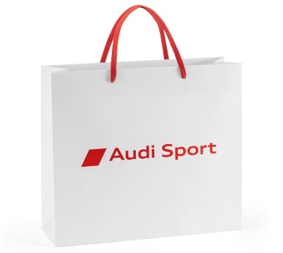 Бумажный подарочный пакет Audi Sport Paper bag, White, Size M