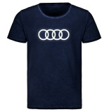Мужская футболка Audi T-Shirt Ringe, Mens, Blue, артикул 3132000412