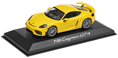 Модель автомобиля Porsche 718 Cayman GT4 (982), 1:43, Racing Yellow