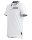 Мужская рубашка-поло Audi Sport Poloshirt, Mens, White/Grey, артикул 3132001002
