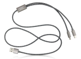 Оригинальный кабель Audi Charging cable 3 in 1 e-tron, black/grey, артикул 3222000100