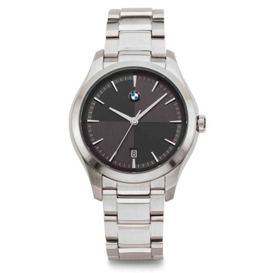 Мужские наручные часы BMW Logo 3 Hand Watch, Men, Silver/Grey