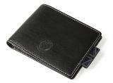 Кожаный кошелек Jaguar Growler Print Leather Wallet, Black, артикул JGLG424BKA