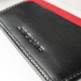 Кожаный кошелек Jaguar Growler Print Leather Wallet, Black, артикул JGLG424BKA