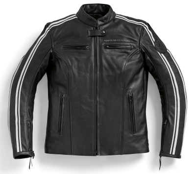 Женская кожаная мотокуртка BMW Motorrad Leather Jacket, TwinStripes, Ladies, Black