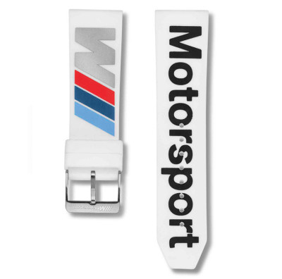 Сменный силиконовый ремешок BMW M Motorsport для наручных часов Apple Watch, White