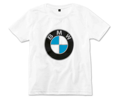 Детская футболка BMW Junior T-Shirt, Colour Logo, White