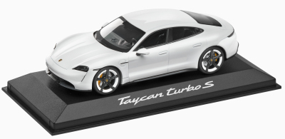 Модель автомобиля Porsche Taycan Turbo S, Scale 1:18, Carrara White Metallic