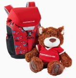 Мягкая игрушка Porsche Teddy Bear, Brown / Red, артикул WAP0401020LKID