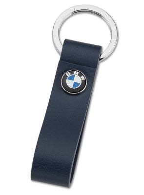 Кожаный брелок BMW Logo Leather Key Ring, Blue