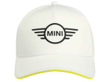 Бейсболка MINI Cap Contrast Edge Wing Logo, White/Yellow, артикул 80165A0A642