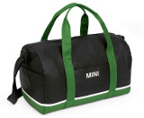Спортивная сумка MINI Tricolour Block Duffle Bag, Black/British Green/White, артикул 80225A0A658