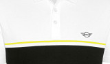 Мужская рубашка-поло MINI Wing Logo Men´s, Black/White/Energetic Yellow, артикул 80145A0A586