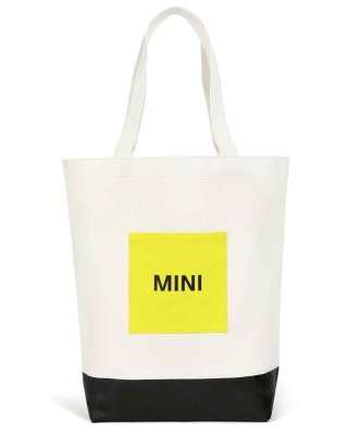 Хозяйственная сумка-шоппер MINI Tricolour Block Shopper, White/Black/Energetic Yellow