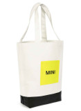 Хозяйственная сумка-шоппер MINI Tricolour Block Shopper, White/Black/Energetic Yellow, артикул 80225A0A653