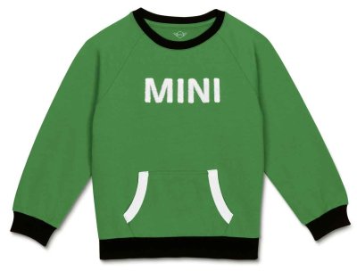 Детская толстовка MINI Sweatshirt Loop Wordmark Kids, British Green/Black/White