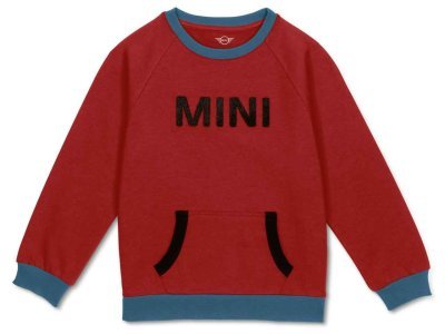 Детская толстовка MINI Sweatshirt Loop Wordmark Kids, Chili Red/Black/Island