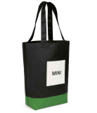 Хозяйственная сумка-шоппер MINI Tricolour Block Shopper, Black/British Green/White, артикул 80225A0A655