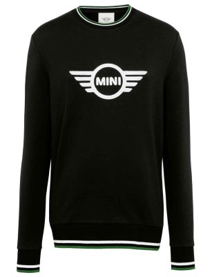 Мужской джемпер MINI Sweatshirt Loop Wing Logo, Black/White/British Green