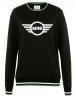 Женский джемпер MINI Sweatshirt Loop Wing Logo Woman's, Black/White/British Green