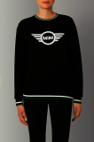 Женский джемпер MINI Sweatshirt Loop Wing Logo Woman's, Black/White/British Green, артикул 80145A0A547